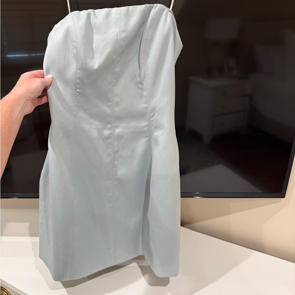 Light Blue Mini Strapless Elliatt Dress Size M